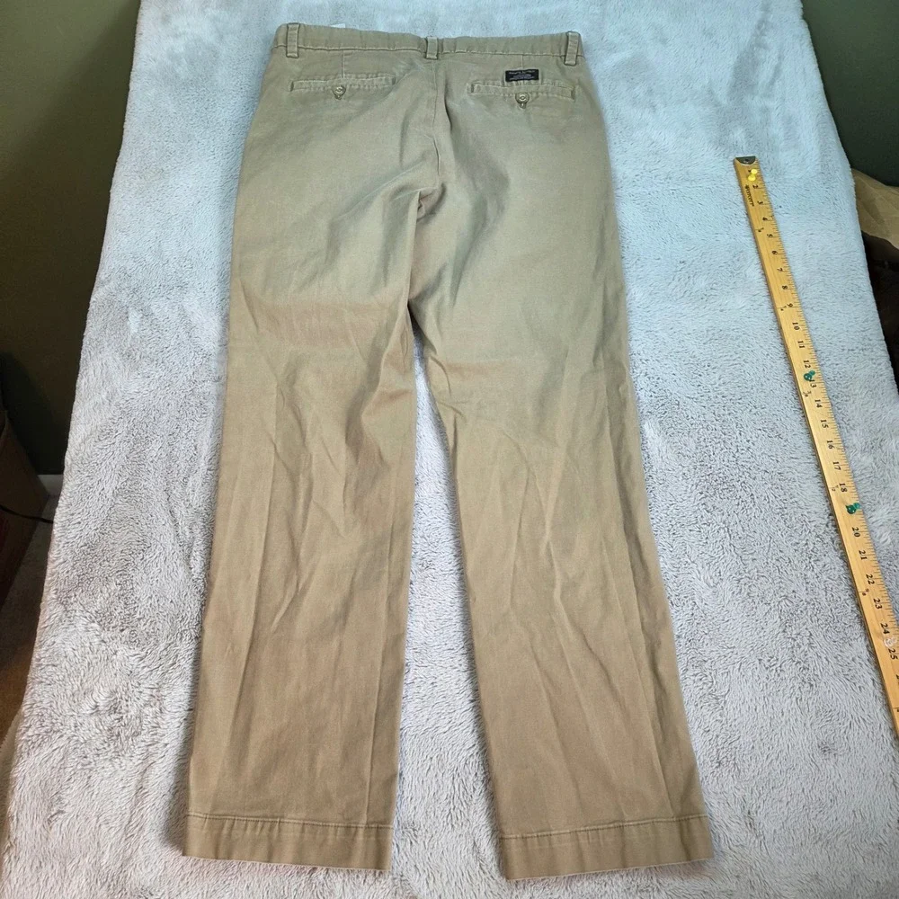 Banana Republic Emerson Chino Pants Mens 33x32 Straight Leg Stretch Twill Khaki
